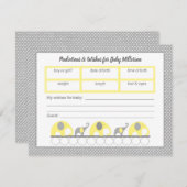 赤ちゃんシャワーの予測と願い – 中立 招待状 (正面/裏面)