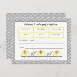 赤ちゃんシャワーの予測と願い – 中立 招待状