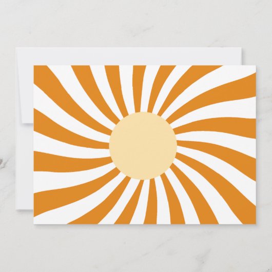 赤ちゃんシャワーの写真が途中にある小さな蜂蜜 招待状 (裏面)