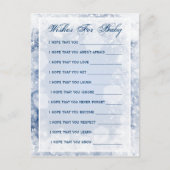 赤ちゃんシャワーの夜を願う輝く青 アドバイスカード (正面)