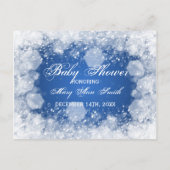 赤ちゃんシャワーの夜を願う輝く青 アドバイスカード (裏面)