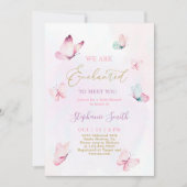 赤ちゃんシャワーの女の子に会って魅了された 招待状 (正面)