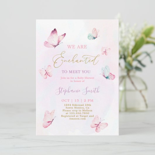 赤ちゃんシャワーの女の子に会って魅了された 招待状 (スタンド正面)