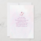 赤ちゃんシャワーの女の子に会って魅了された 招待状 (裏面)