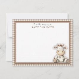 赤ちゃんシャワーの子供部屋から感謝Notecard ノートカード