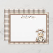 赤ちゃんシャワーの子供部屋から感謝Notecard ノートカード (正面/裏面)