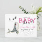 赤ちゃんシャワーの少女の発表 案内状 (スタンド正面)
