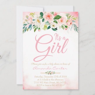 赤ちゃんシャワーの招待それは女の子の赤ちゃんシャワーである