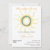 赤ちゃんシャワーの招待に少し太陽の光 招待状 (正面)