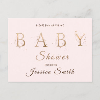 赤ちゃんシャワーの招待状 ポストカード