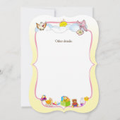 赤ちゃんシャワーの招待状 招待状 (裏面)