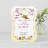 赤ちゃんシャワーの招待状 招待状 (スタンド正面)