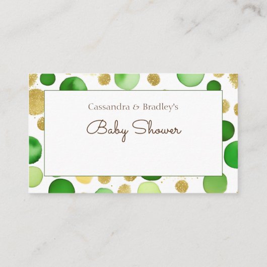 赤ちゃんシャワーの本をベビーに待つ エンクロージャーカード (裏面)