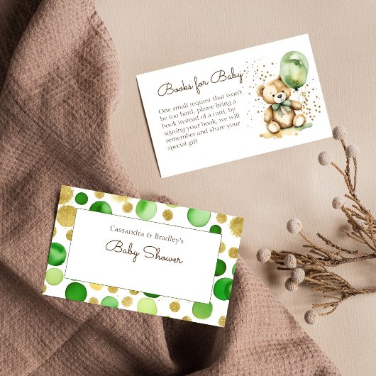 赤ちゃんシャワーの本をベビーに待つ エンクロージャーカード