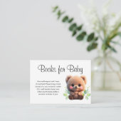 赤ちゃんシャワーの本を待ってベビー エンクロージャーカード (スタンド正面)