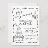 赤ちゃんシャワーの準備ができて手ポップ・アートの引き 招待状 (正面)