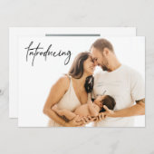 赤ちゃんシャワーの紹介BOY誕生カスタム写真 サンキューカード (正面/裏面)