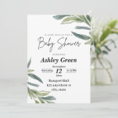 赤ちゃんシャワーの緑の招待状 招待状 (スタンド正面)