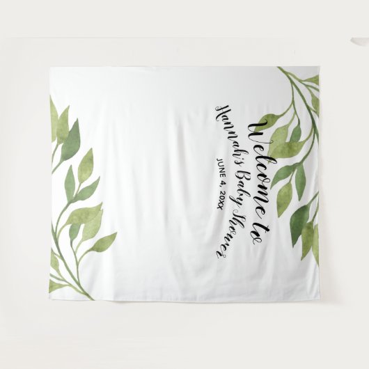 赤ちゃんシャワーの背景、写真のプロップ、カスタム植物学 タペストリー (正面(横))