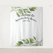 赤ちゃんシャワーの背景、写真のプロップ、カスタム植物学 タペストリー (正面)