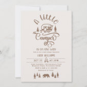 赤ちゃんシャワーの途中でキャンパーが少し来ている 招待状 (正面)