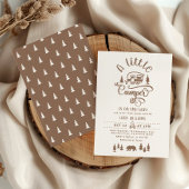 赤ちゃんシャワーの途中でキャンパーが少し来ている 招待状