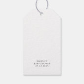 赤ちゃんシャワーの途中でワイルドワン親愛ありがとう ギフトタグ (裏面)