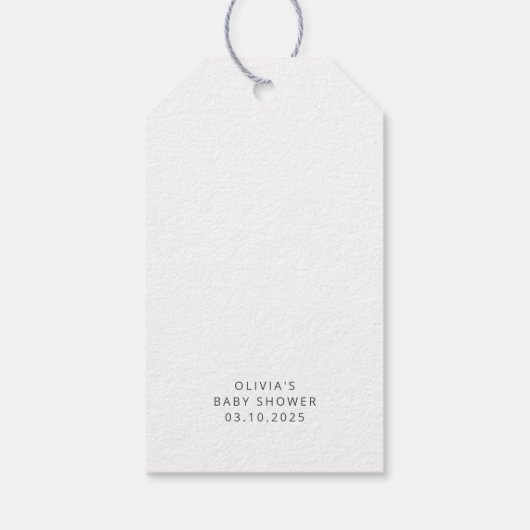 赤ちゃんシャワーの途中でワイルドワン親愛ありがとう ギフトタグ (裏面)