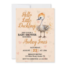 赤ちゃんシャワーの途中で少しアヒルが