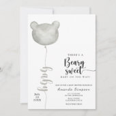 赤ちゃんシャワーの途中にビーリー甘いベビーがある 招待状 (正面)