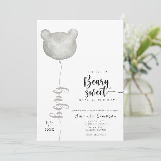 赤ちゃんシャワーの途中にビーリー甘いベビーがある 招待状 (スタンド正面)