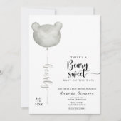 赤ちゃんシャワーの途中にビーリー甘いベビーがある 招待状 (正面)