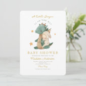 赤ちゃんシャワーの途中に小さなドラゴンがある 招待状 (スタンド正面)