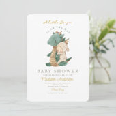 赤ちゃんシャワーの途中に小さなドラゴンがある 招待状 (スタンド正面)