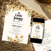 赤ちゃんシャワーの途中に小さな蜂蜜がある 招待状