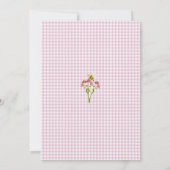 赤ちゃんシャワーの途中に小さな野花がある 招待状 (裏面)