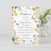 赤ちゃんシャワーの途中に小さな野花がある 招待状 (スタンド正面)