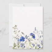 赤ちゃんシャワーの途中に小さな野花がある 招待状 (裏面)