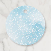 赤ちゃんシャワーの途中に少し雪の結晶がある フェイバータグ (裏面)