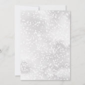 赤ちゃんシャワーの途中に少し雪の結晶がある 招待状 (裏面)