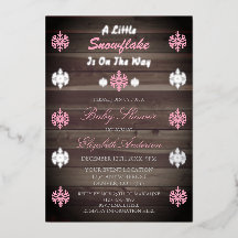 赤ちゃんシャワーの途中に少し雪の結晶がある