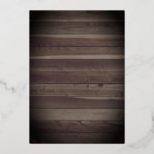 赤ちゃんシャワーの途中に少し雪の結晶がある 箔招待状 (裏面)