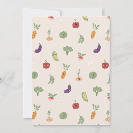 赤ちゃんシャワーの途中に緑のギンガムリトルスプラウト 招待状 (裏面)