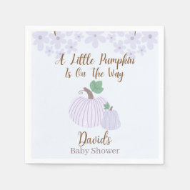 赤ちゃんシャワーの途中の小さなかぼちゃ スタンダードカクテルナプキン