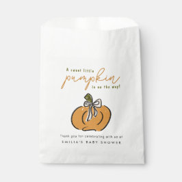 赤ちゃんシャワーの途中の小さなかぼちゃ フェイバーバッグ