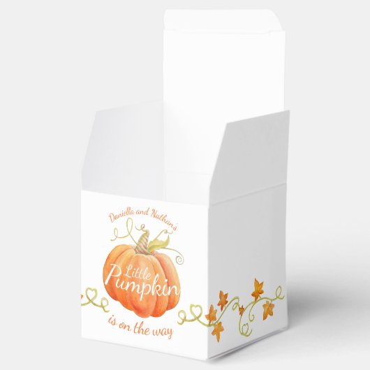 赤ちゃんシャワーの途中の小さなかぼちゃ フェイバーボックス (オープン)