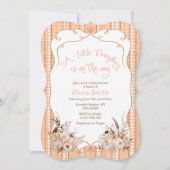 赤ちゃんシャワーの途中の小さなかぼちゃ 招待状 (正面)