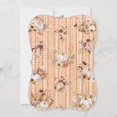 赤ちゃんシャワーの途中の小さなかぼちゃ 招待状 (裏面)