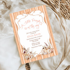 赤ちゃんシャワーの途中の小さなかぼちゃ 招待状