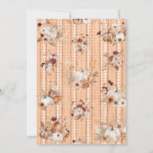 赤ちゃんシャワーの途中の小さなかぼちゃ 招待状 (裏面)